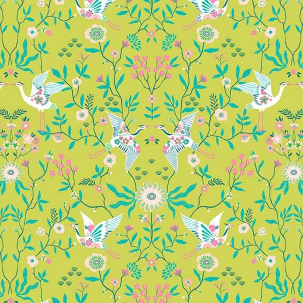 Blossom Days Green Cranes (BLOS2343) von Dashwood Studio