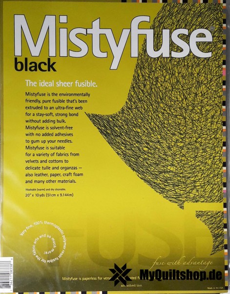 MistyFuse Bügelvlies (Schwarz) 20"x10 yds
